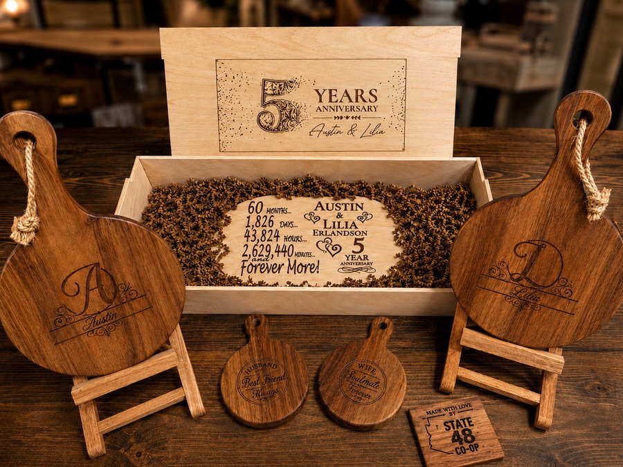 Personalized gifts made at State 48 Co-op